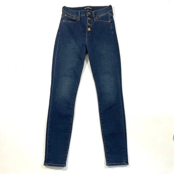 J Crew Mercantile High Rise Skinny Jeans Exposed Zipper J6583 - Picture 2 of 9